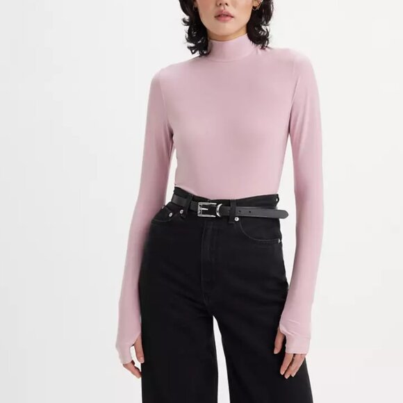 🔥 Levi’s Women’s Mammoth Second Skin Top – Dusty Pink, Fitted, Size XL - Picture 1 of 11